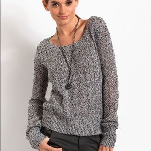 Cable Knit Grey Sweater by Armani Exchange